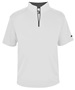 Badger Adult/Youth B-Core S/S 1/4 Zip Shirt WHITE/GRAPHITE Pocket