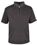 Badger Adult/Youth B-Core S/S 1/4 Zip Shirt GRAPHITE/BLACK Pocket