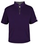 Badger Adult/Youth B-Core S/S 1/4 Zip Shirt PURPLE/GRAPHITE Pocket