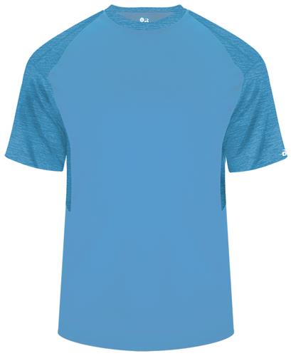 Badger Sport Adult Youth Tonal Blend Panel Tee COLUMBIA BLUE/COLUMBIA BLUE TONAL BLEND 