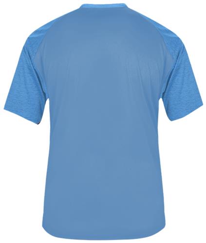 Badger Sport Adult Youth Tonal Blend Panel Tee COLUMBIA BLUE/COLUMBIA BLUE TONAL BLEND 