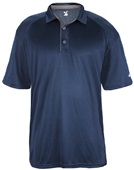 Badger Mens Ultimate Polo Shirt NAVY/GRAPHITE Pocket