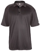 Badger Mens Ultimate Polo Shirt GRAPHITE/BLACK Pocket
