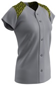 Champro Women/Girls Circuit Softball Jerseys GREY/OPTIC YELLOW/NAVY CAMO Pocket
