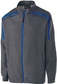 Holloway Youth Raider Lightweight Jacket 226210 CARBON PRINT/ROYAL Pocket