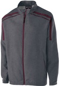 Holloway Youth Raider Lightweight Jacket 226210 CARBON PRINT/MAROON Pocket