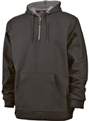 Charles River Mens Tradesman 1/4 Zip Sweatshirt BLACK Pocket