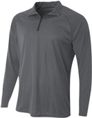 A4 Adult Daily 1/4 Zip Long Sleeve Pullover GRAPHITE Pocket