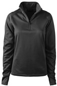 Zorrel Womens Syntrel 1/4 Zip Performance Pullover BLACK Pocket