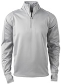 Zorrel Mens Syntrel 1/4 Zip Performance Pullover PLATINUM Pocket