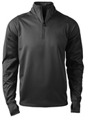 Zorrel Mens Syntrel 1/4 Zip Performance Pullover BLACK Pocket