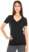 Royal Apparel Womens Hemp Organic V-Neck CAVIAR Pocket