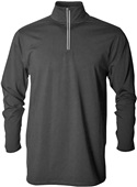 Baw Men's Comfort Weight 1/4 Zip Fleece Jacket BLACK Pocket