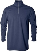 Baw Men's Comfort Weight 1/4 Zip Fleece Jacket NAVY Pocket