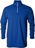 Baw Men's Comfort Weight 1/4 Zip Fleece Jacket ROYAL Pocket