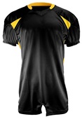 Champro Adult/Youth Huddle Stretch Polyester Football Jersey BLACK/GOLD Front