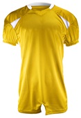 Champro Adult/Youth Huddle Stretch Polyester Football Jersey GOLD/WHITE Front
