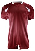 Champro Adult/Youth Huddle Stretch Polyester Football Jersey MAROON/WHITE Front