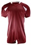 Champro Adult/Youth Huddle Stretch Polyester Football Jersey MAROON/WHITE Front