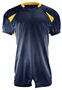 Champro Adult/Youth Huddle Stretch Polyester Football Jersey NAVY/GOLD Front