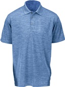 Paragon Mens Dakota Striated Heather Polo Shirt 130 PERI BLUE HEATHER Pocket