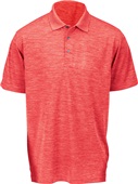 Paragon Mens Dakota Striated Heather Polo Shirt 130 MELON HEATHER Pocket