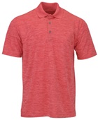 Paragon Mens Dakota Striated Heather Polo Shirt 130 CRIMSON HEATHER Pocket