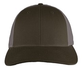 Richardson 115 Low Pro Mesh Back Trucker Cap CHOCOLATE CHIP/GREY-BROWN (SPLIT) Front