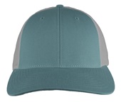 Richardson 115 Low Pro Mesh Back Trucker Cap SMOKE BLUE/ALUMINUM (SPLIT) Front