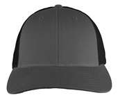 Richardson 115 Low Pro Mesh Back Trucker Cap CHARCOAL/BLACK (SPLIT) Front
