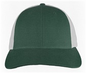 Richardson 115 Low Pro Mesh Back Trucker Cap HEATHER DARK GREEN/LIGHT GREY (SPLIT) Front