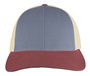 Richardson 115 Low Pro Mesh Back Trucker Cap HEATHER GREY/BIRCH/CARDINAL (TRI) Front