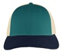 Richardson 115 Low Pro Mesh Back Trucker Cap BLUE TEAL/BIRCH/NAVY (TRI) Front