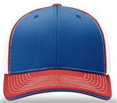 Richardson 172 Pulse Sportmesh R-Flex Cap ROYAL/WHITE/RED (TRI-COLOR) Front