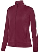 Augusta Sportswear Ladies Medalist Jacket 2.0 MAROON/ WHITE Pocket