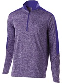 Adult Youth Heather 1/2 Zip Pullover Jacket (Black,Cardinalt,Graphite,Kelly,Maroon,Navy,red,Royal) PURPLE HEATHER/ PURPLE Pocket