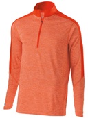Adult Youth Heather 1/2 Zip Pullover Jacket (Black,Cardinalt,Graphite,Kelly,Maroon,Navy,red,Royal) ORANGE HEATHER/ ORANGE Pocket