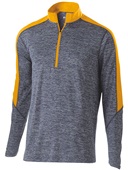  Adult Youth Heather 1/2 Zip Pullover Jacket (Black,Cardinalt,Graphite,Kelly,Maroon,Navy,red,Royal) NAVY HEATHER/ LIGHT GOLD Pocket