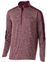  Adult Youth Heather 1/2 Zip Pullover Jacket (Black,Cardinalt,Graphite,Kelly,Maroon,Navy,red,Royal) MAROON HEATHER/ MAROON Pocket