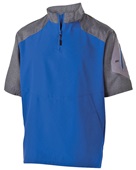 Holloway Adult/Youth Raider Short Sleeve Pullover CARBON PRINT/ ROYAL Pocket