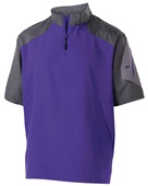 Holloway Adult/Youth Raider Short Sleeve Pullover CARBON PRINT/ PURPLE Pocket