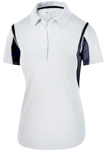 Holloway Ladies Integrate Polo WHITE/ CARBON 