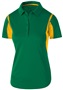 Holloway Womens Polo Shirt (Black,Carbon,Forest,Kelly,Maroon,Navy,Orange,Purple,Royal,Red,White) KELLY/ LIGHT GOLD Pocket