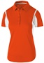 Holloway Womens Polo Shirt (Black,Carbon,Forest,Kelly,Maroon,Navy,Orange,Purple,Royal,Red,White) ORANGE/ WHITE Pocket