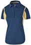 Holloway Womens Polo Shirt (Black,Carbon,Forest,Kelly,Maroon,Navy,Orange,Purple,Royal,Red,White) NAVY/ VEGAS GOLD Pocket
