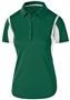 Holloway Womens Polo Shirt (Black,Carbon,Forest,Kelly,Maroon,Navy,Orange,Purple,Royal,Red,White) FOREST/ WHITE Pocket