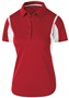 Holloway Womens Polo Shirt (Black,Carbon,Forest,Kelly,Maroon,Navy,Orange,Purple,Royal,Red,White) SCARLET/ WHITE Pocket