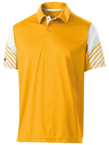 Holloway Adult Arc Polo LIGHT GOLD/ WHITE 
