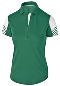 Holloway Ladies Arc Polo 222748 FOREST/ WHITE Pocket