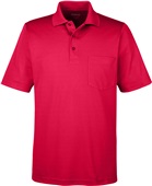 Core365 Mens Origin Pique Polo w/Pocket CLASSIC RED Pocket